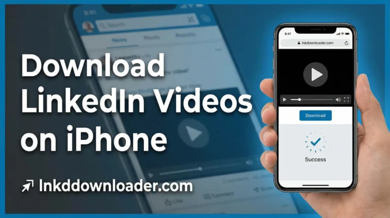 Download LinkedIn Videos on iPhone using lnkddownloader
