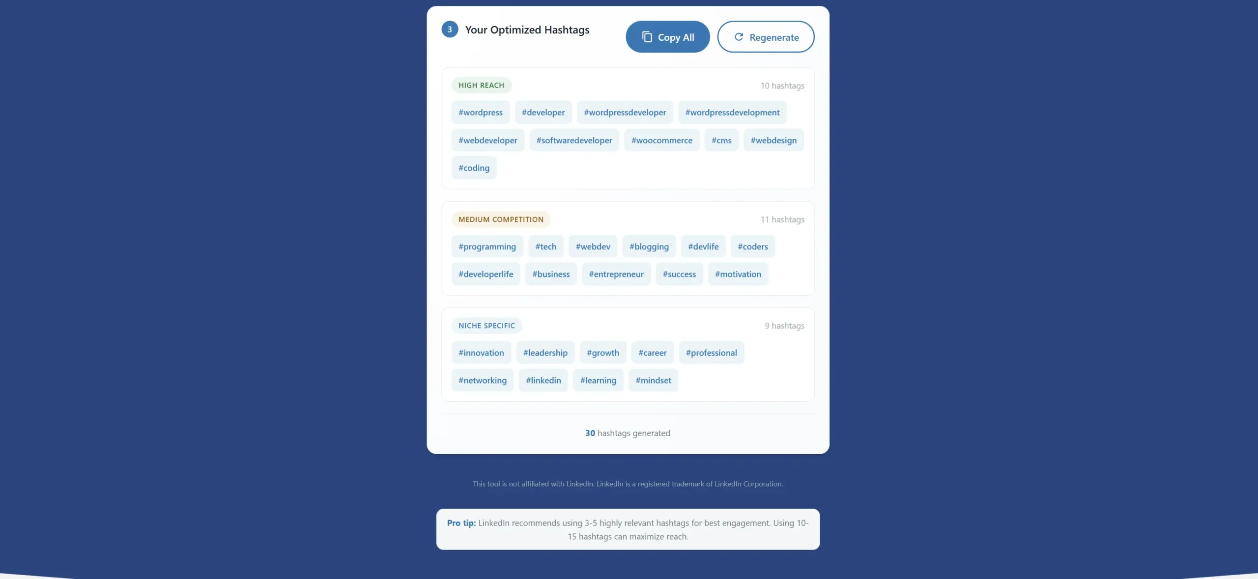 Select the best hashtags for your post