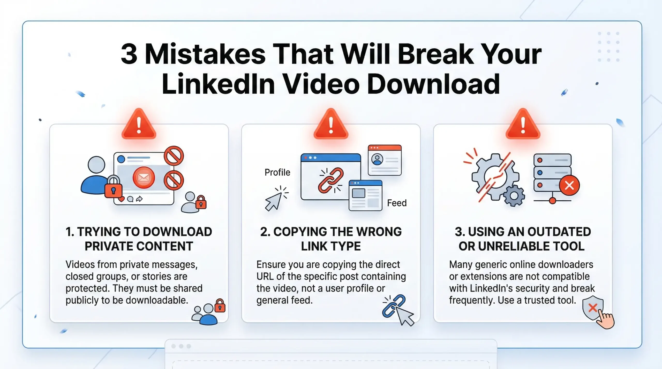 Mistakes That Will Break Your LinkedIn Video Download