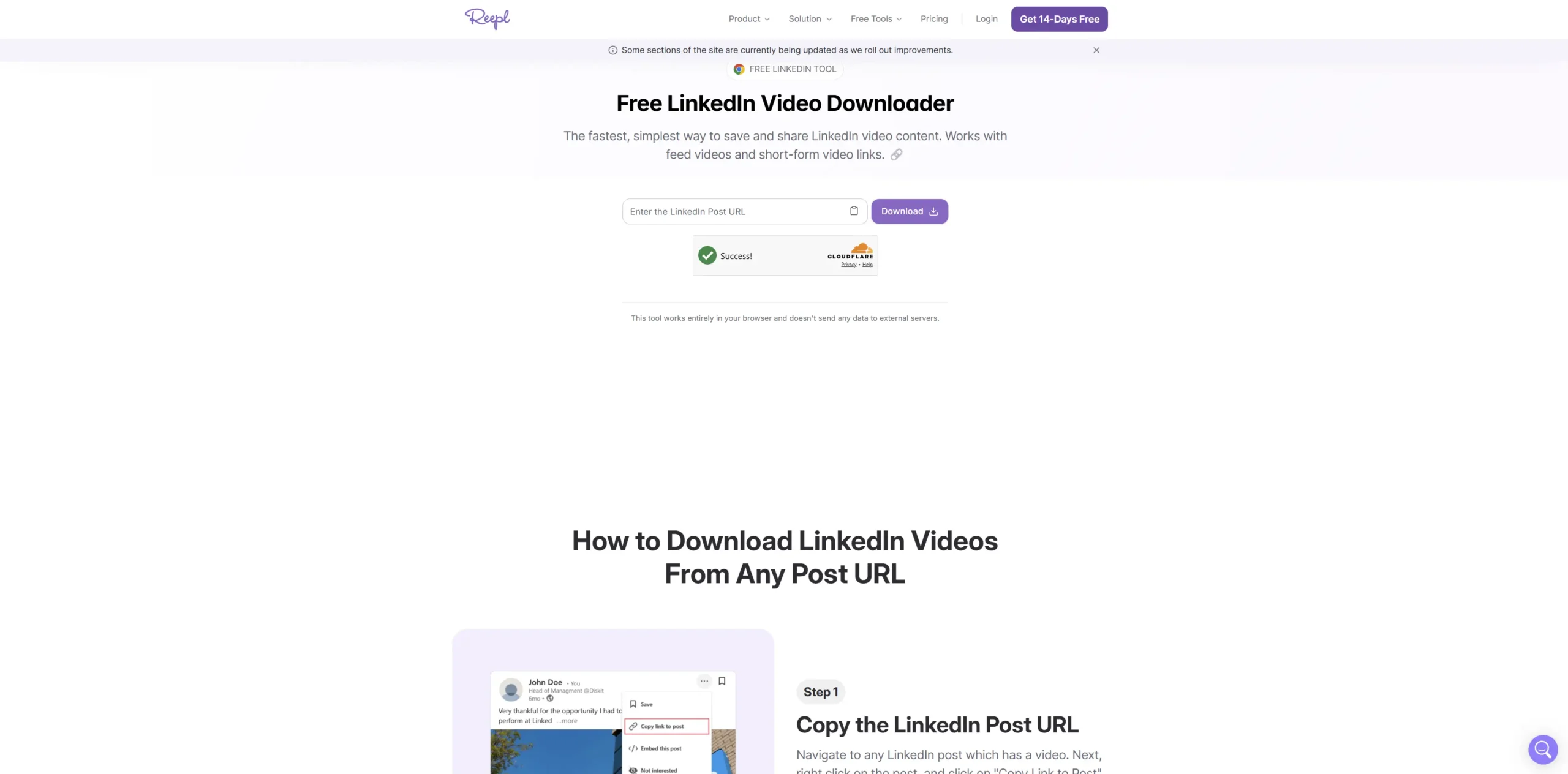 Reepl linkedin downloader