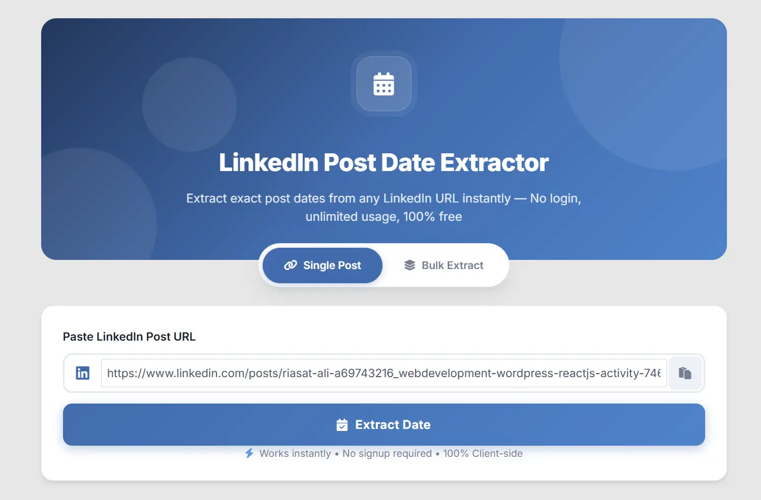 Paste the URL Here